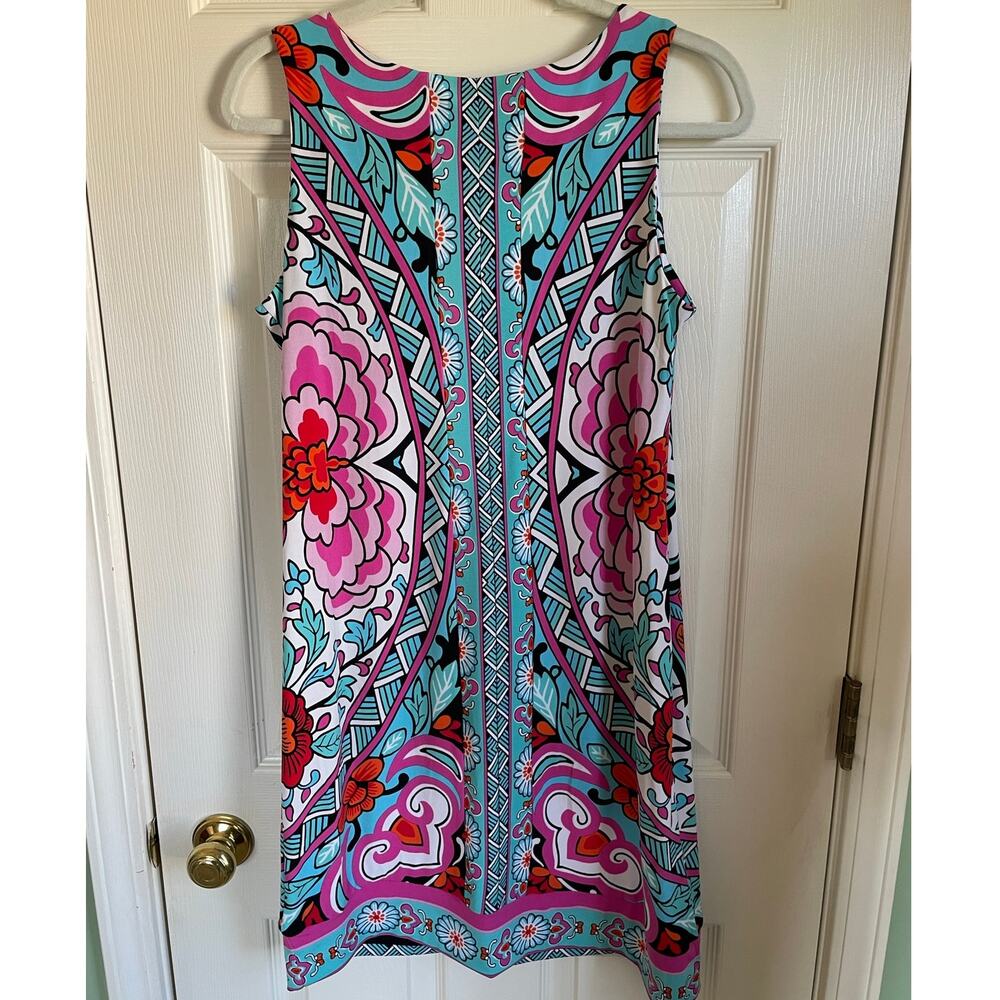 Nicole by Nicole Miller NWT Shift Dress Sleeveless Sz S Geometric Colorful Boho - Picture 4 of 7
